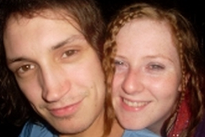 Zoe Phillips, who is raising cash for the Cystic Fibrosis Trust, with husband Jonathan.
