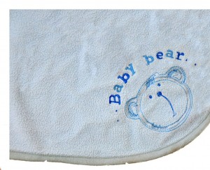 Light blue fleece blanket