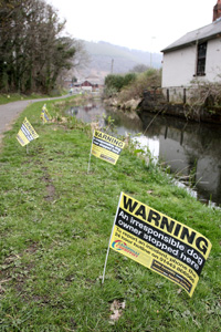 Caerphilly Council has been planting flags where dog mess has been found