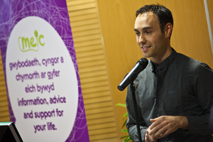 BBC Radio 1’s Aled Haydn Jones at the launch of Meic