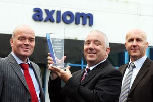 Left to right: Axiom's Chris Nye, David Davies and Steve Young