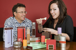 Chris Howarth, managing director of Bon Bon Buddies welcomes kschocolat brand manager Kate Methuen to the team