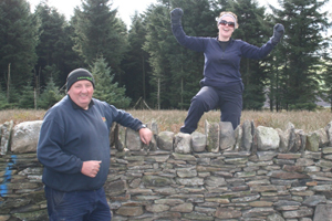 A moment of triumph for dry stone wallers on Fochriw Common