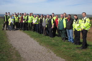 The army of volunteers and council workers picked-up 1.5 tonnes of rubbish from Caerphilly Mountain