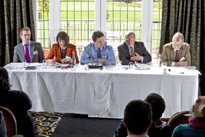 The four candidates with Andrew Diplock (centre)