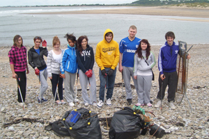 Coleg Gwent students helped clean Ogmore beach