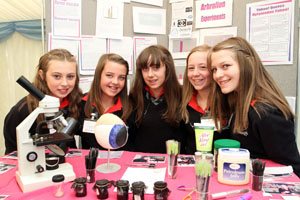 The group of students from Ysgol Gyfun Cwm Rhymni