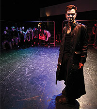 A scene from the play performed by students from Glamorgan University