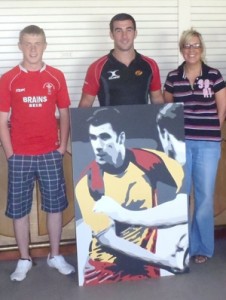 Caerphilly youngsters have immortalised the Newport Gwent Dragons in portrait