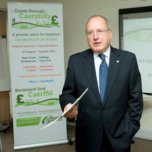Cllr Ron Davies speaking at the breakfast meeting on Wednesday