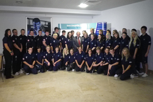 The young coaches with Cllr Phil Bevan