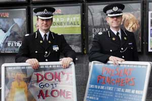 Assistant Chief Constable Julian Kirby (from South Wales Police) and Assistant Chief Constable Simon Prince (from Gwent Police) at the launch of the campaign