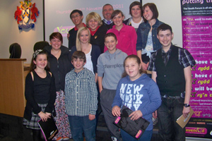 Members of Caerphilly Youth Forum
