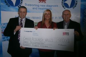 Mike and Dawn Evans, with Dawn’s dad Brian