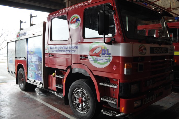 One of the old fire engines which has a new home in Serbia