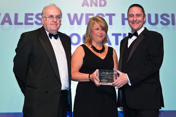 Phil Lumley, Head of Property Services at Carmarthenshire County Council presented the award to GKR’s Director, Jayne Rowland-Evans