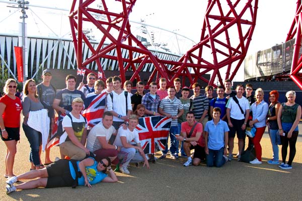Coleg Gwent sport students at the Olympic Park