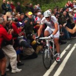 Everybody got into the spirit of supporting the Tour of Britain - despite chilling conditions on the mountain. Picture by Richard Bushell