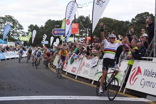 Norway's Thor Hushovd wins Stage Four of The Tour of Britain cycle race in Caerphilly - Picture by Ian Lovell Photography.jpg