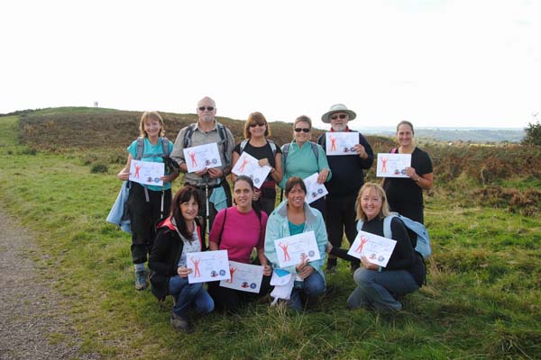 A group of walkers who took part in the Caerphilly three peaks challenge in aid of the Miners Community Centre