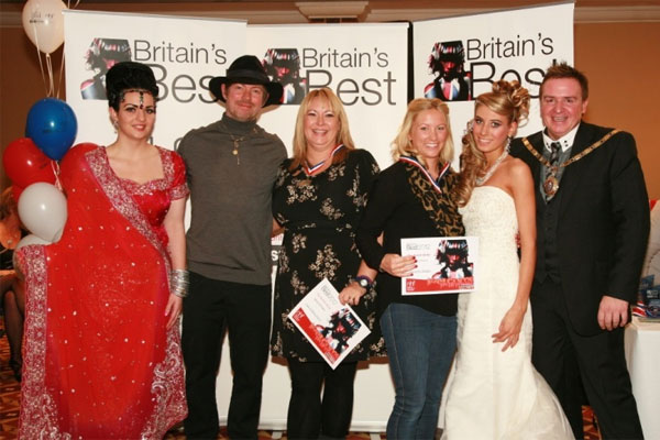 Lisa Arkley Davies from Spirit Hair Team, centre, was awarded Second Place in The British Bride.