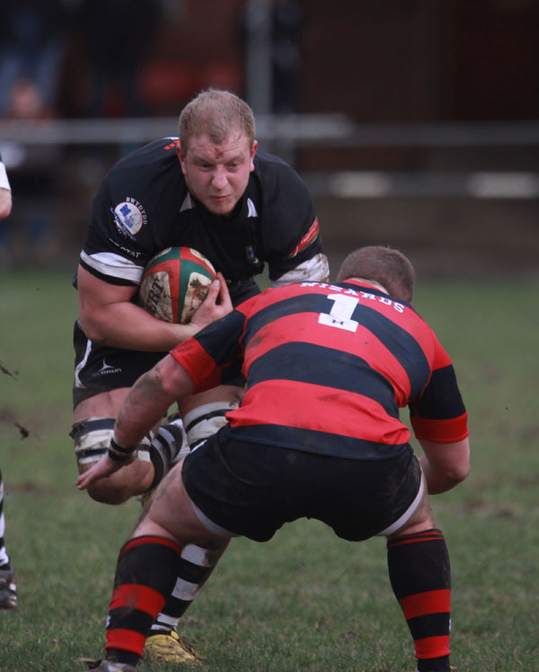 Phil Rees takes on Aberavon's Rowan Jenkins