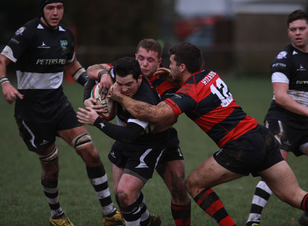 Scott Williams makes some hard yards versus Aberavon