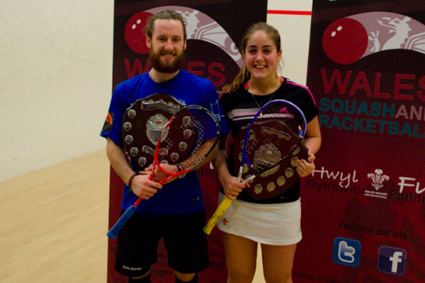 Welsh National Squash Champions 2013 Peter Creed and Tesni Evans