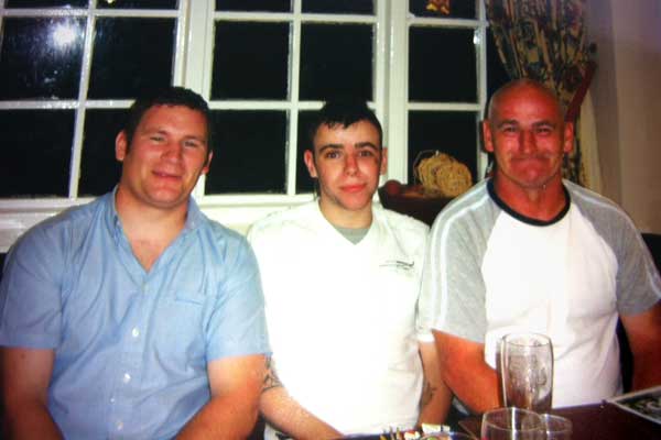 (l-r) Karl Sheahan (Kyle’s brother), Kyle Vaughan, and Alan Vaughan (Kyle's father)