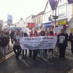 Campaigners march through Caerphilly town