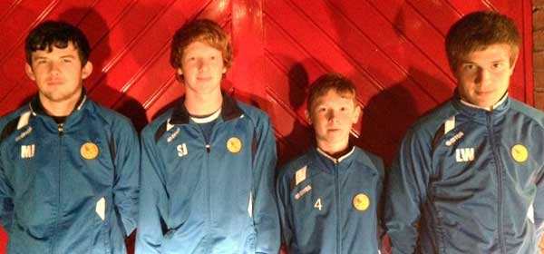 From left to right - Matthew Johns, Sam Jones, Nicky Jones and Liam Wilson