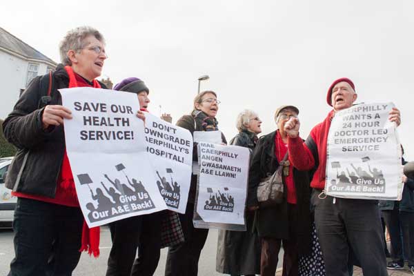 Ysbyty Ystrad Fawr protest Saturday Feb 16