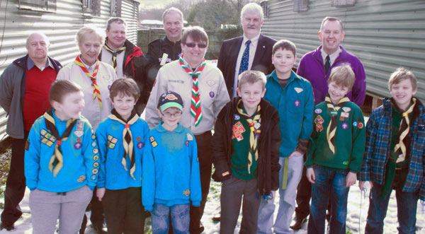 Miranda Holmes, centre, is the new District Commisioner for Caerphilly Scouts