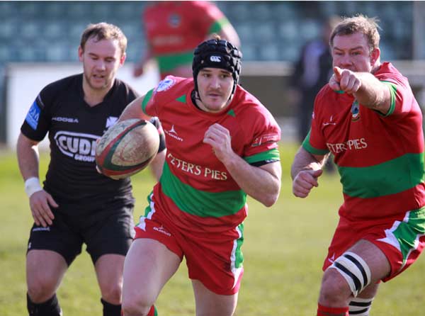 Rory Budina bursts through for a try versus Neath
