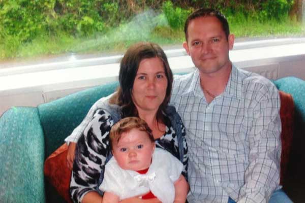 Matthew Jenkins with wife Amanda and daughter Ruby