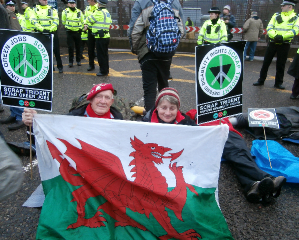 Cllr Ray Davies, left, at the anti-Trident demonstration
