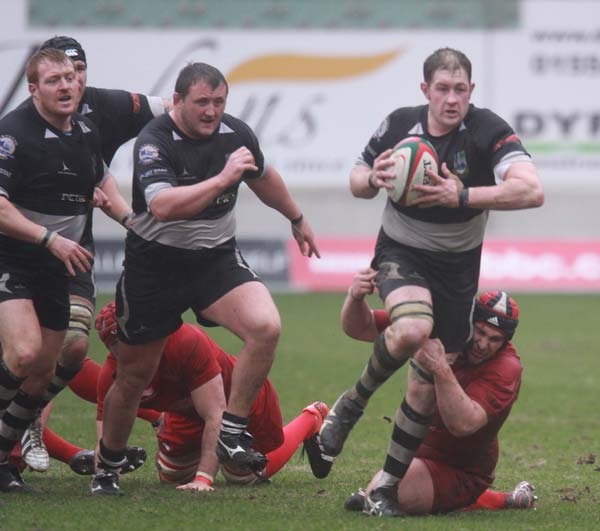 Simon Grainger makes break versus Llanelli
