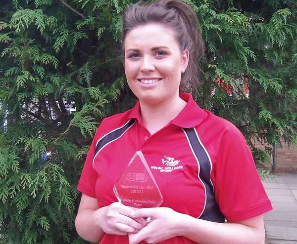Sport student Ashleigh Ridout from Blackwood
