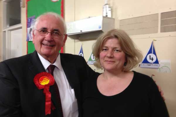 Gwyn Price, Islwyn AM, with new Risca East Councillor Philippa Leonard