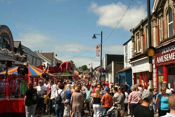 Blackwood High Street was bustling with visitors on the weekend