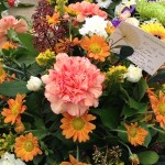 Floral tributes were left at the memorial