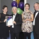 SOCIAL ENTERPRISE: Tyfu Cafe’s Caroline Phipps, Cllr Harry Andrews, leader of Caerphilly County Borough Council and Tyfu’s Bridget Lafferty