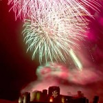 SPECTACLE: The bad weather did not put people off enjoying the fireworks. Picture by Carl Jones