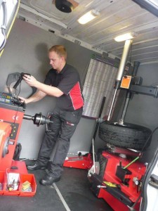 ALL CHANGE: Marc Hawkey has started a mobile tyre changing service