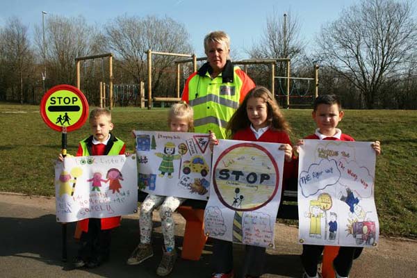 STOP: Julie Withey with the young artists