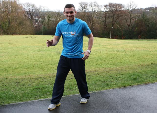 Jon Hughes ran the London marathon for Tenovus 