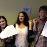 (left to right) Zoe Crisp, 17, Amy Cala, 16 and Thomas Morgan-Cantello, 17, of St Cenydd