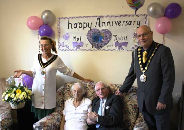 PLATINUM: Mr and Mrs Lloyd wed 70 years ago