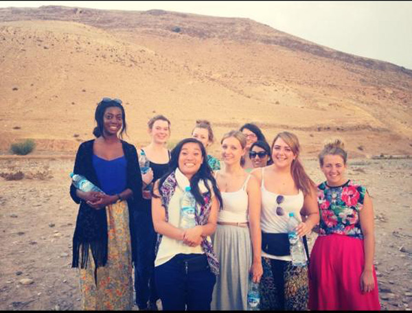 VOLUNTEERS: Naomie Greenslade (second right) in Morocco