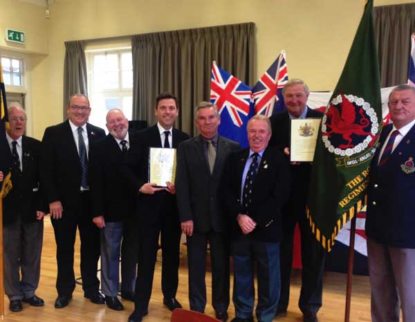 REMEMBERED: Chris Evans MP and members of the Royal British Legion 